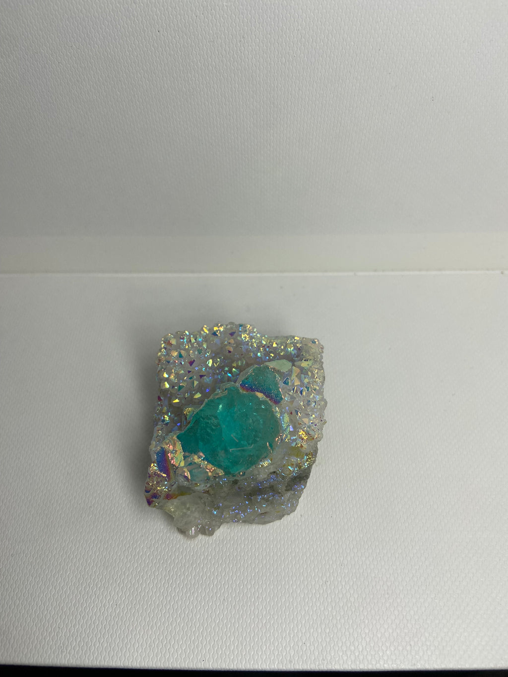 Aura Coated Quartz with Fluorite