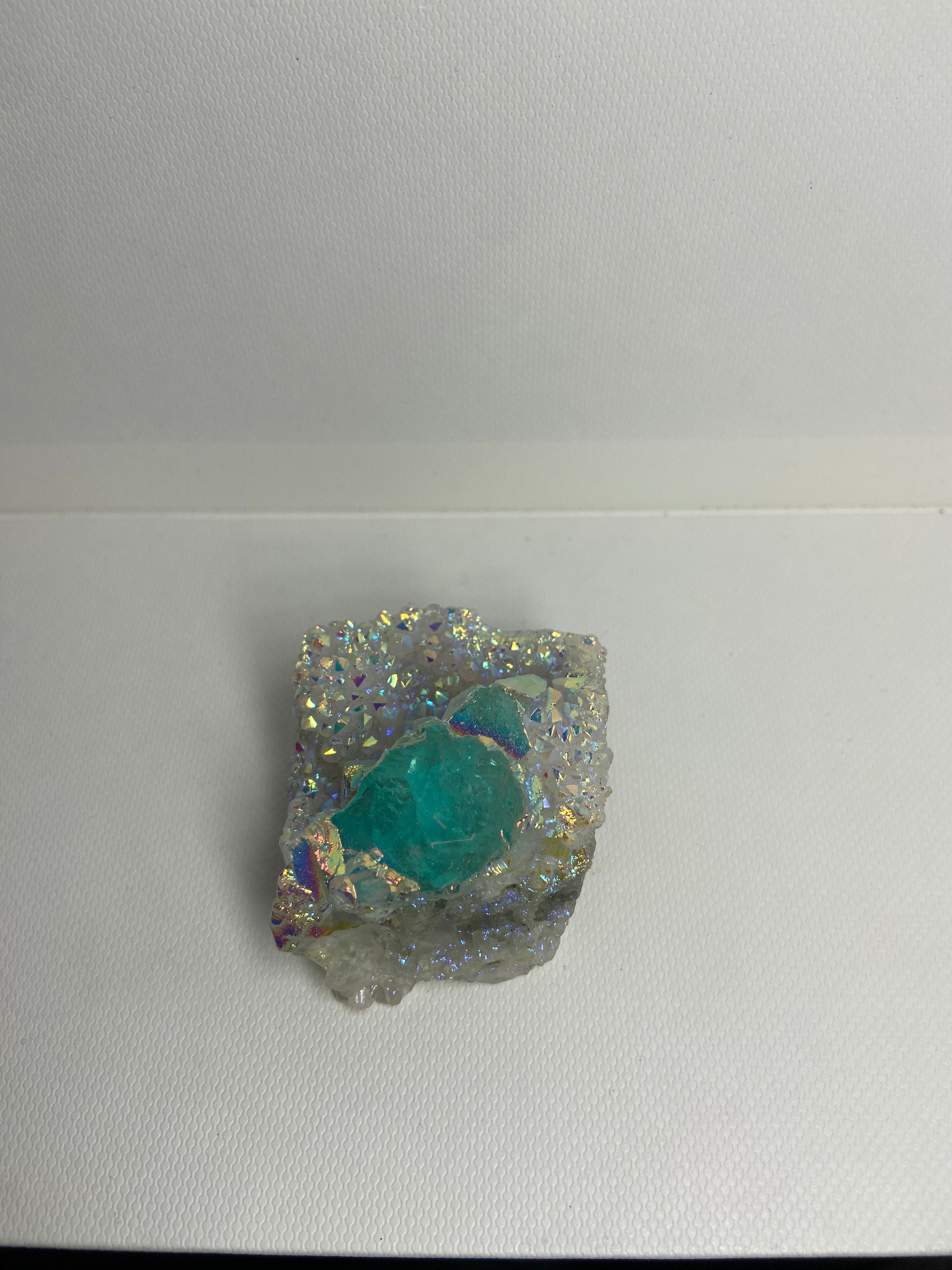 Aura Coated Quartz with Fluorite