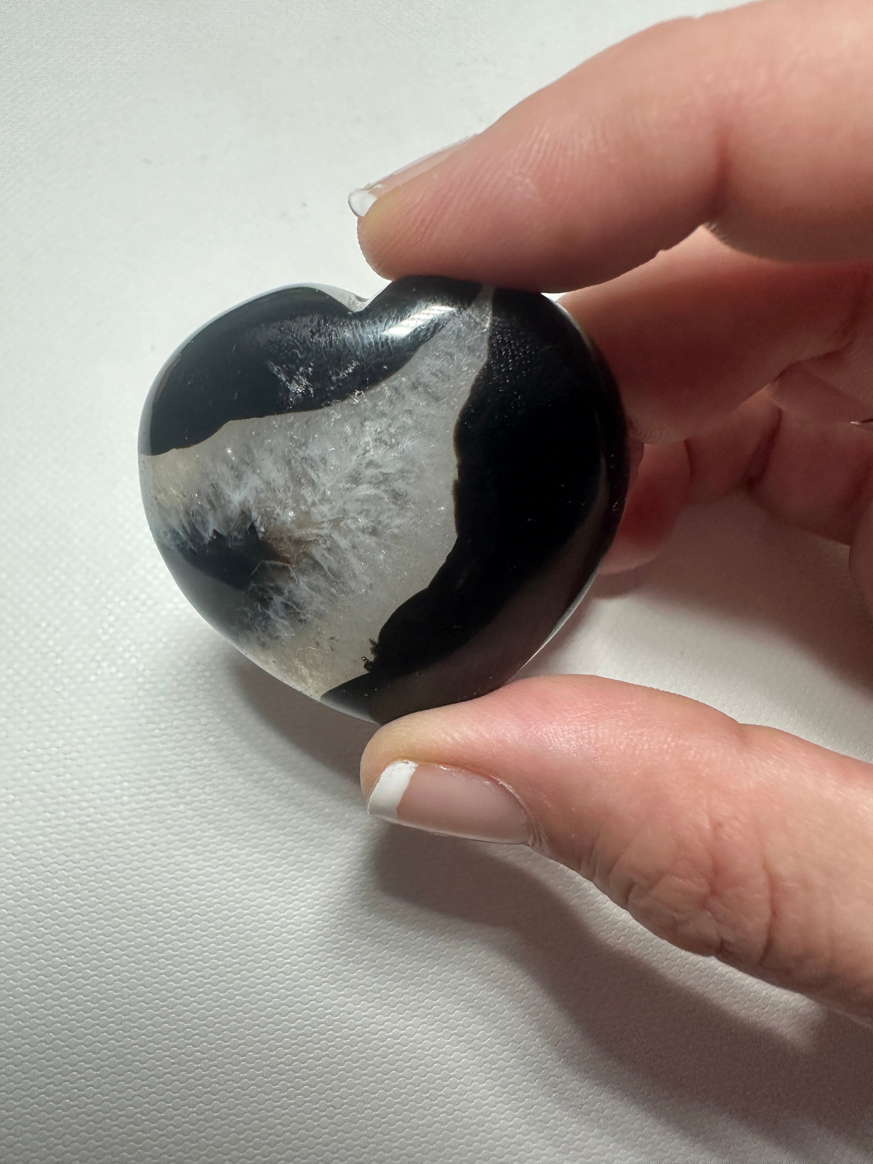 Black Agate Heart 2