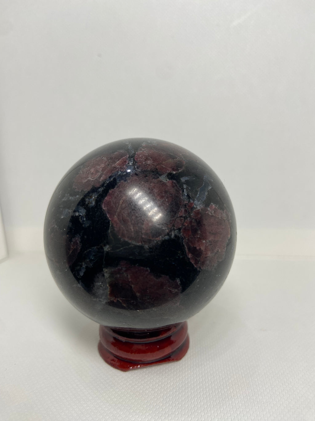 Garnet In Arfvedsonite
 Sphere
