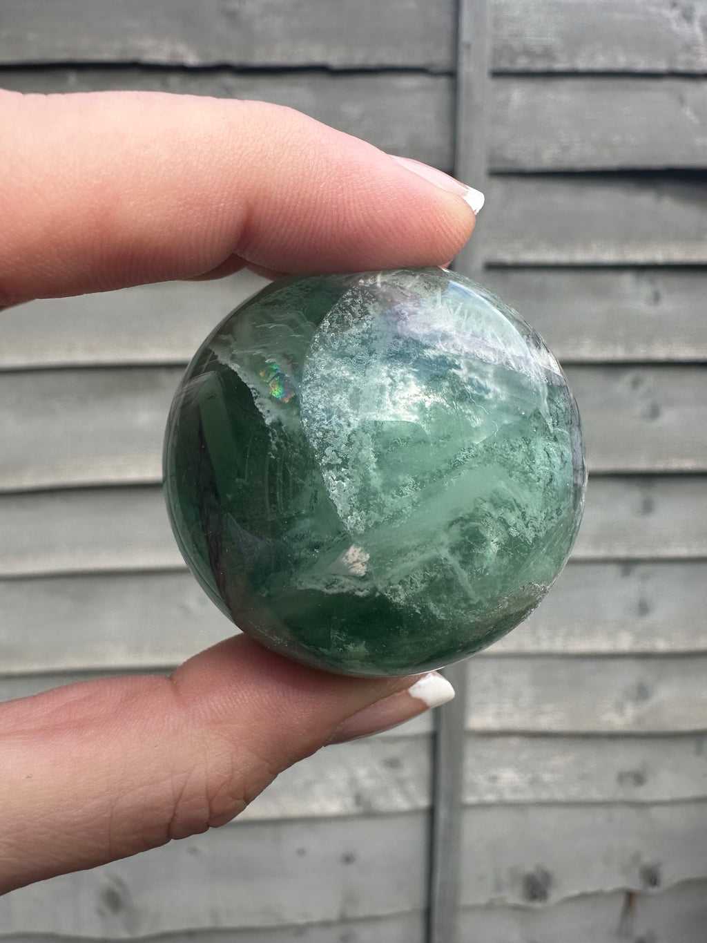 Green Fluorite Sphere