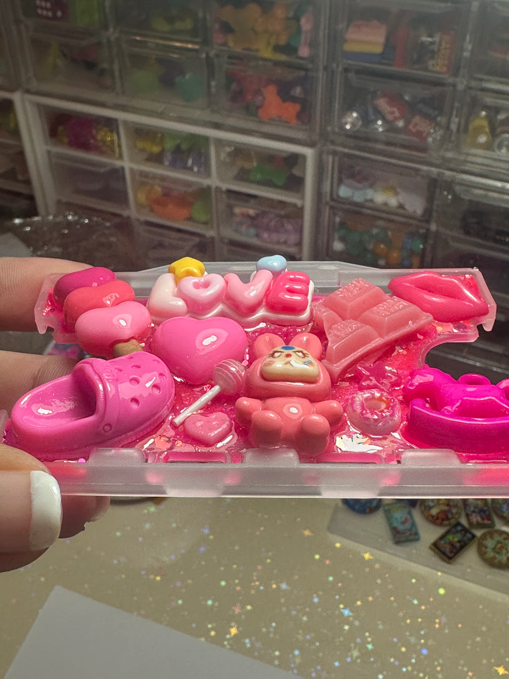 Handmade Resin Charm Lanyard Card Holder