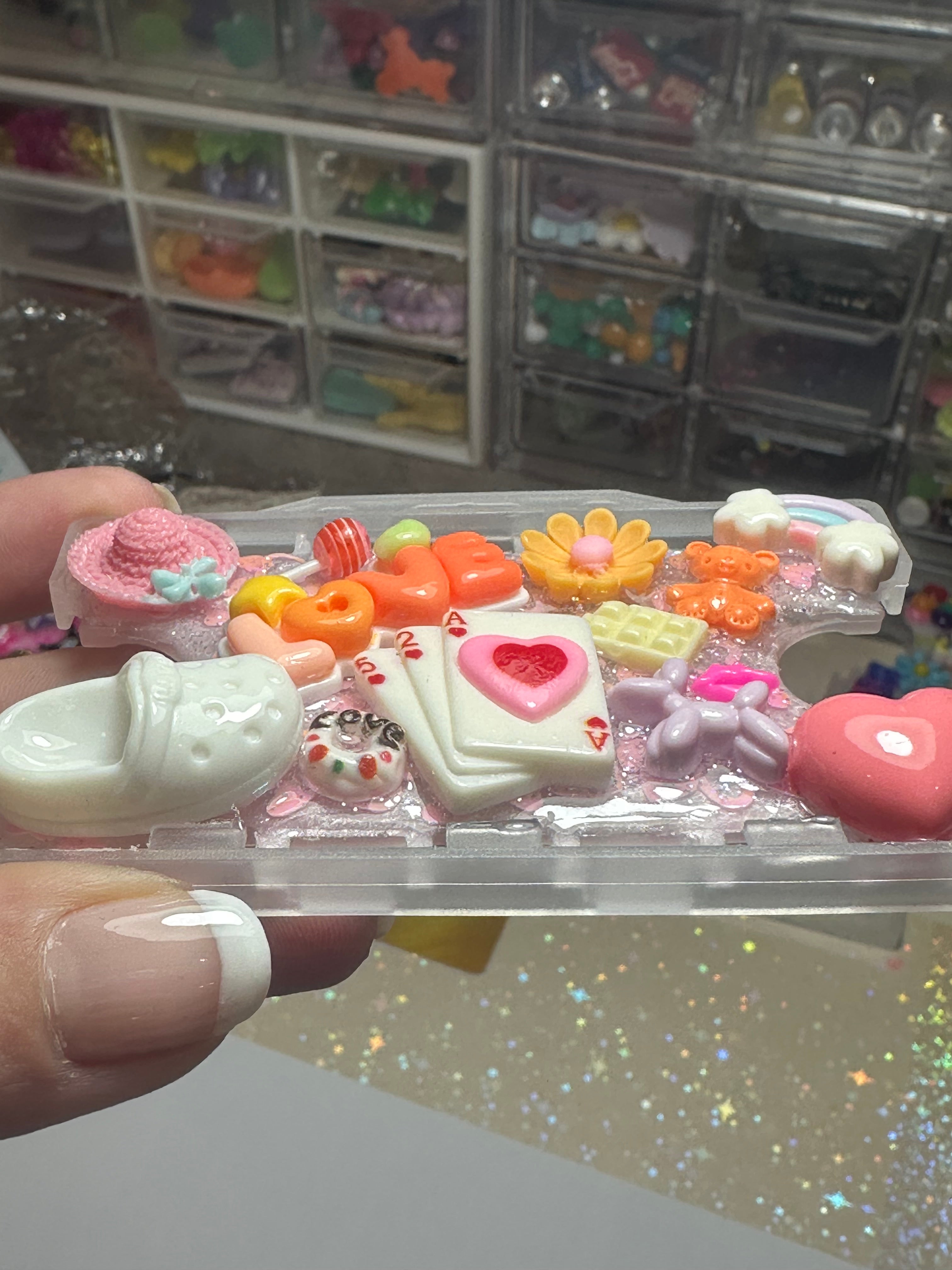 Handmade Resin Charm Lanyard Card Holder