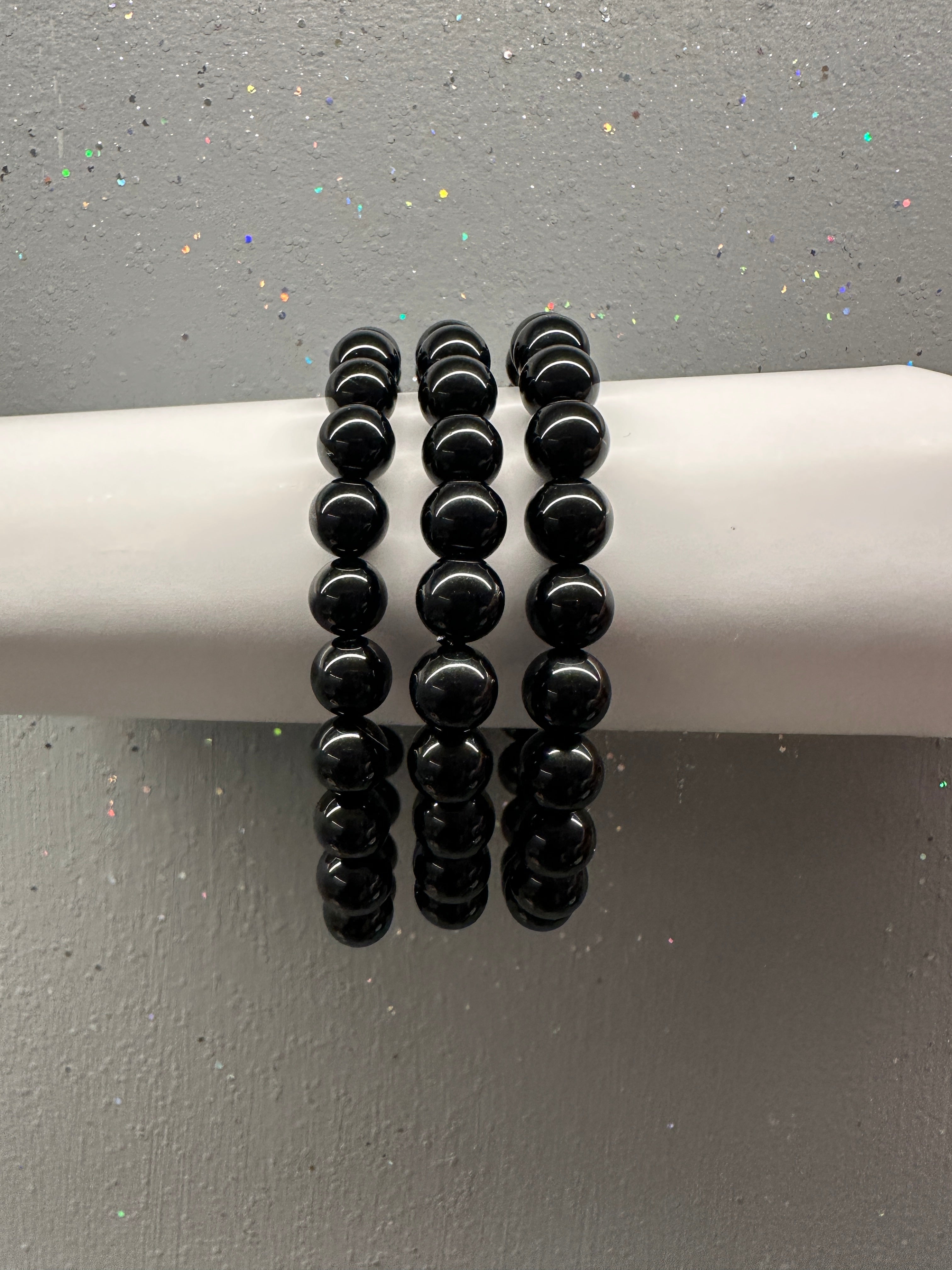 Obsidian Beaded Bracelet