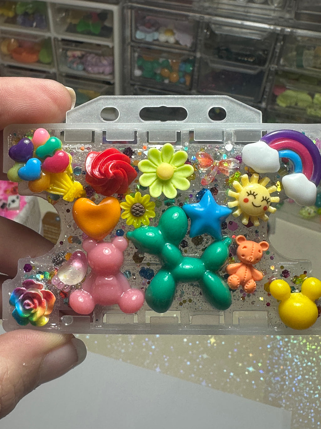 Handmade Resin Charm Lanyard Card Holder