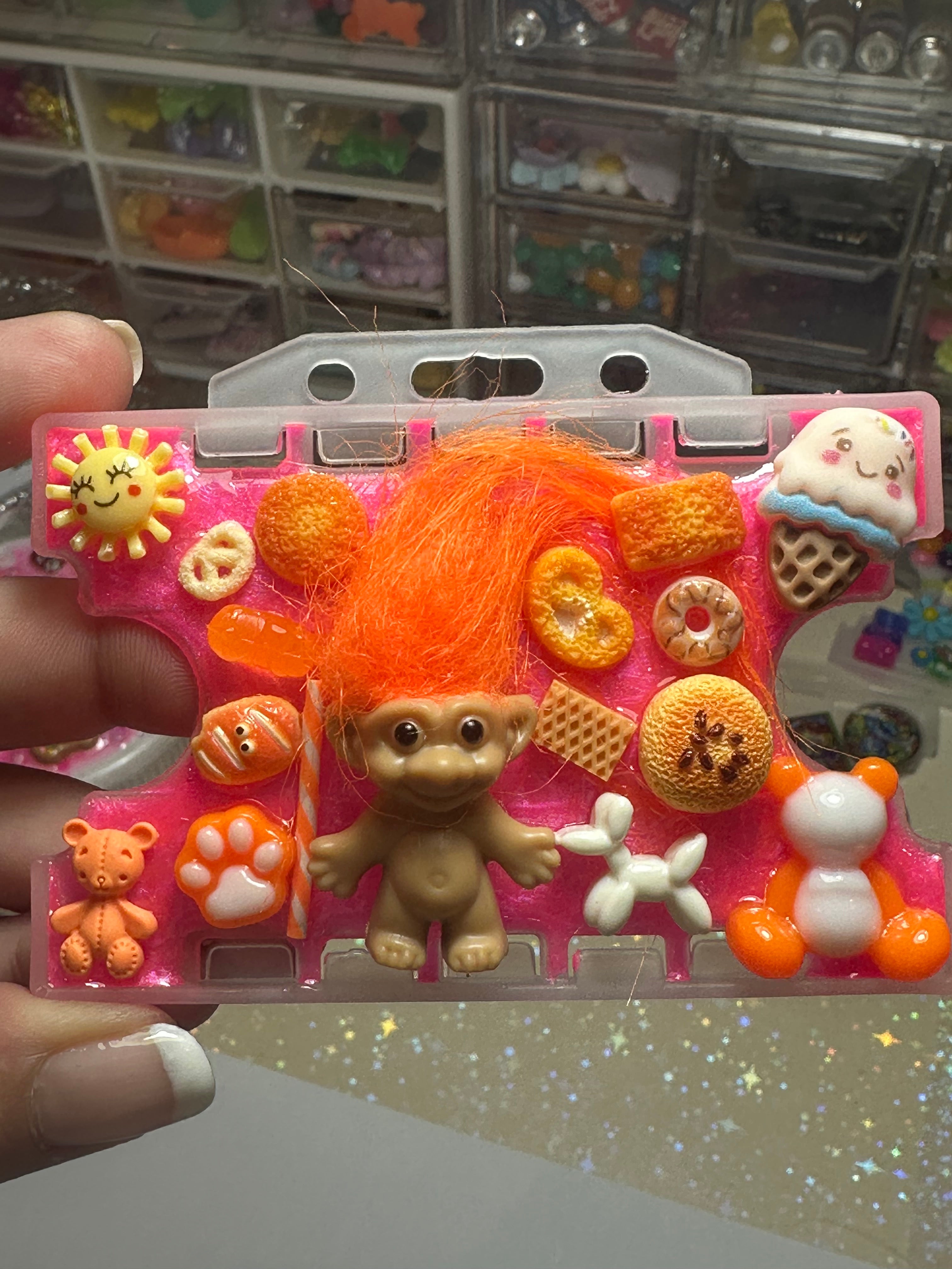 Handmade Resin Charm Lanyard Card Holder