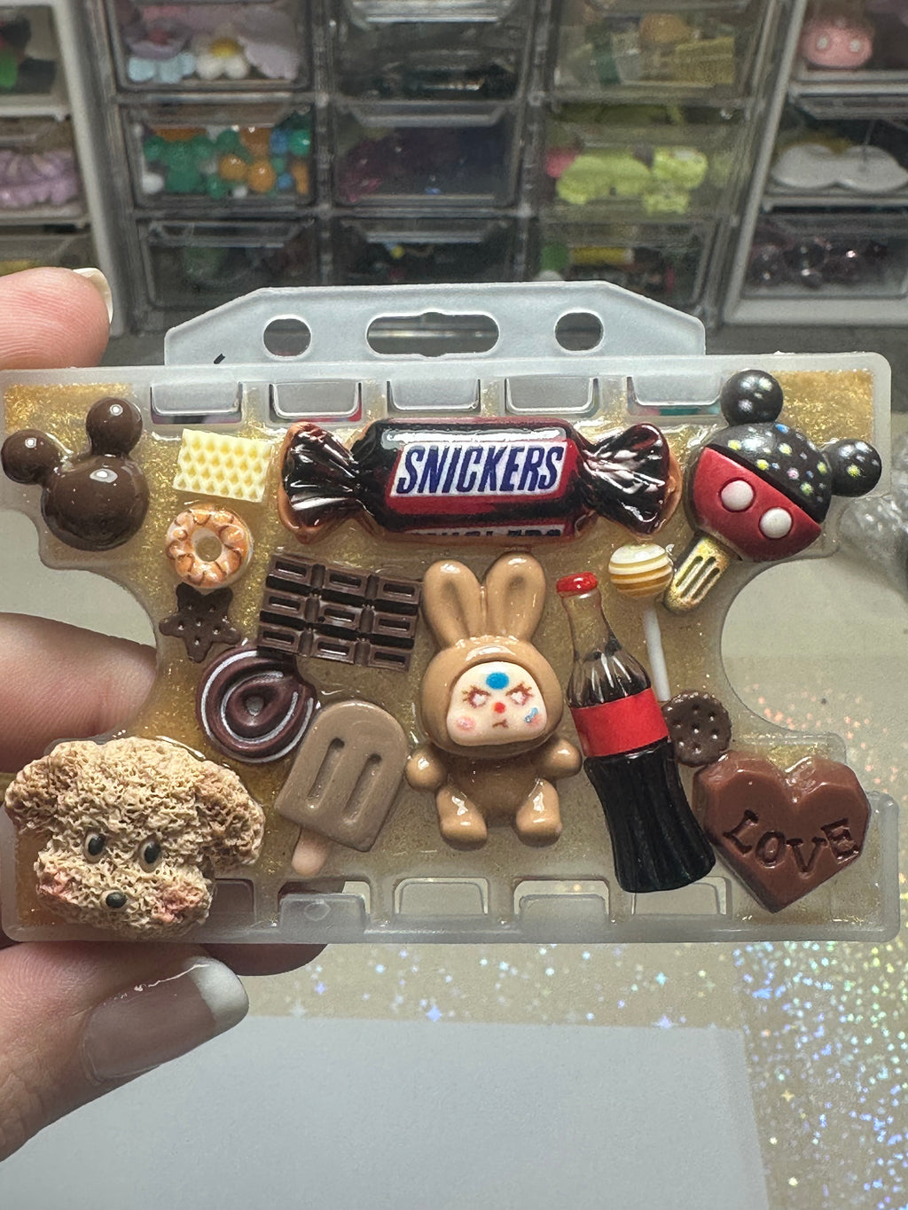 Handmade Resin Charm Lanyard Card Holder