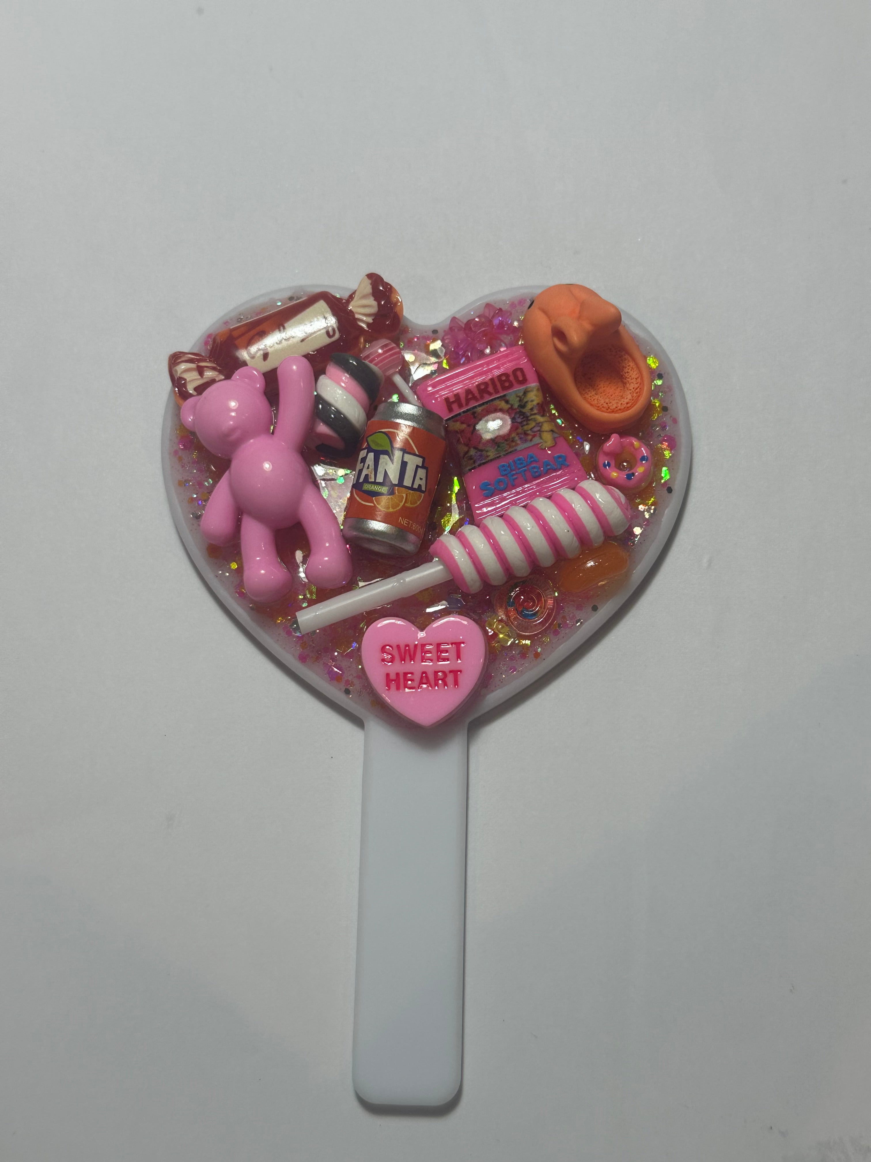 Small Handmade Resin Charm Hand Mirror