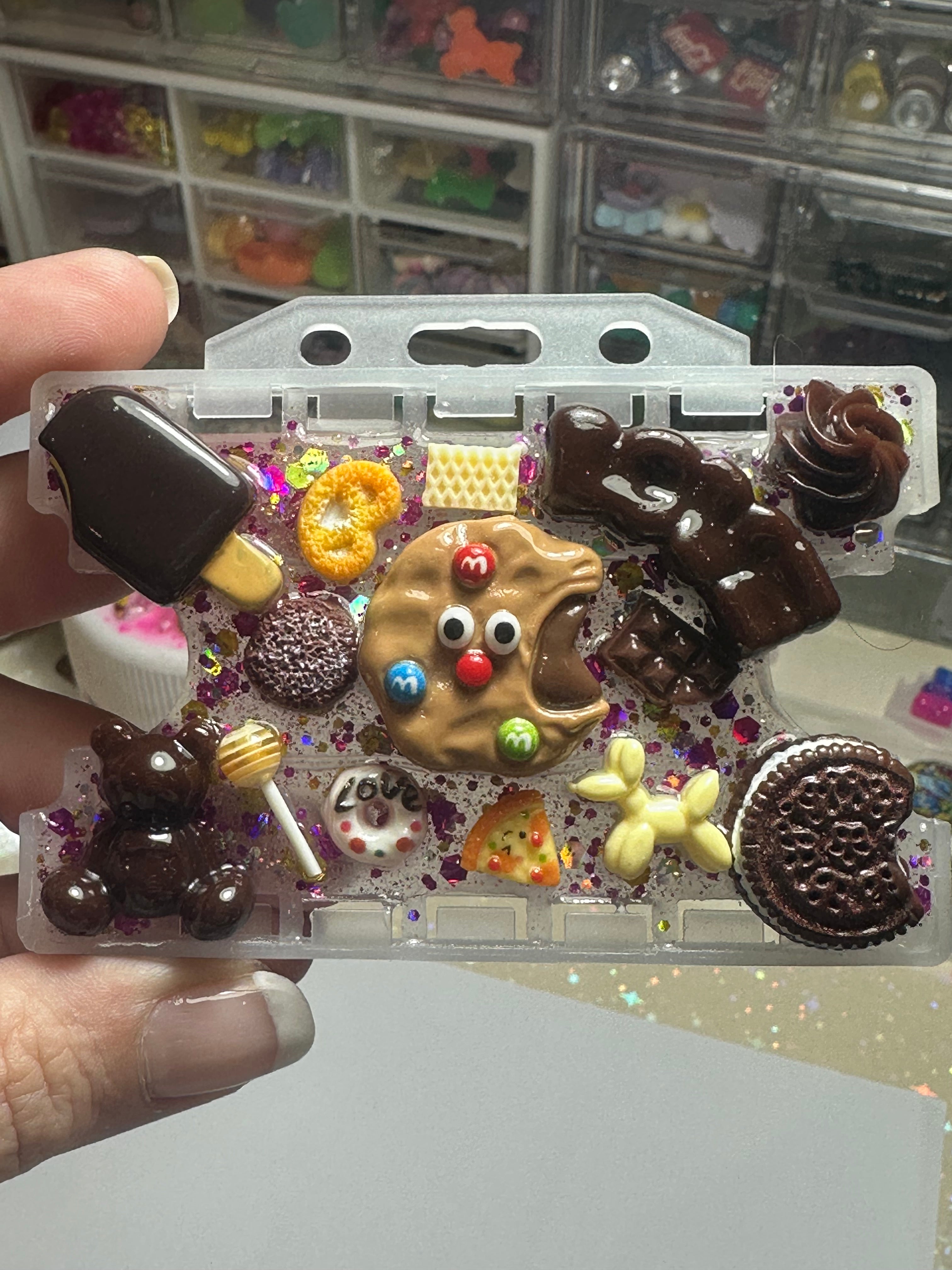 Handmade Resin Charm Lanyard Card Holder