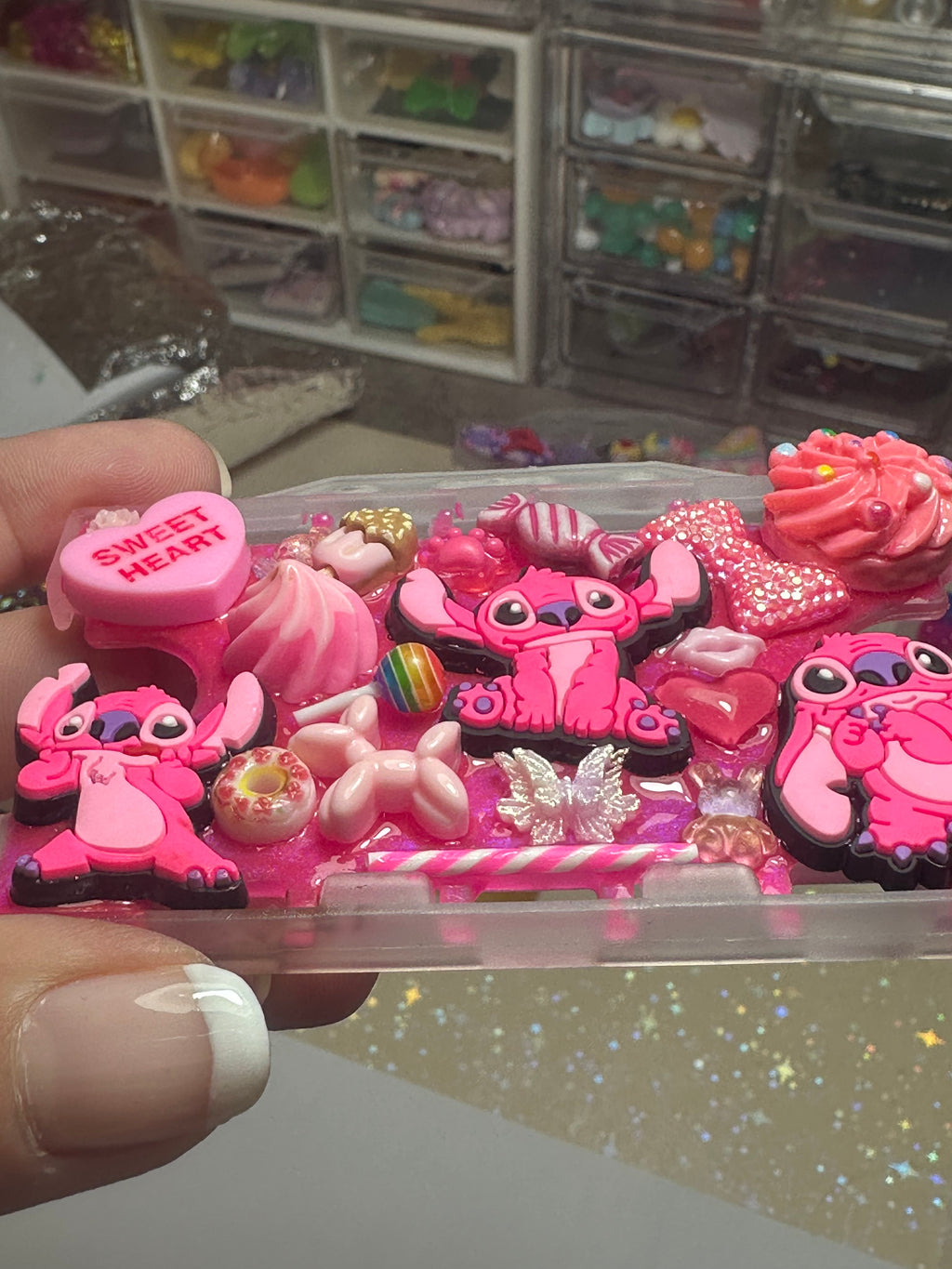 Handmade Resin Charm Lanyard Card Holder