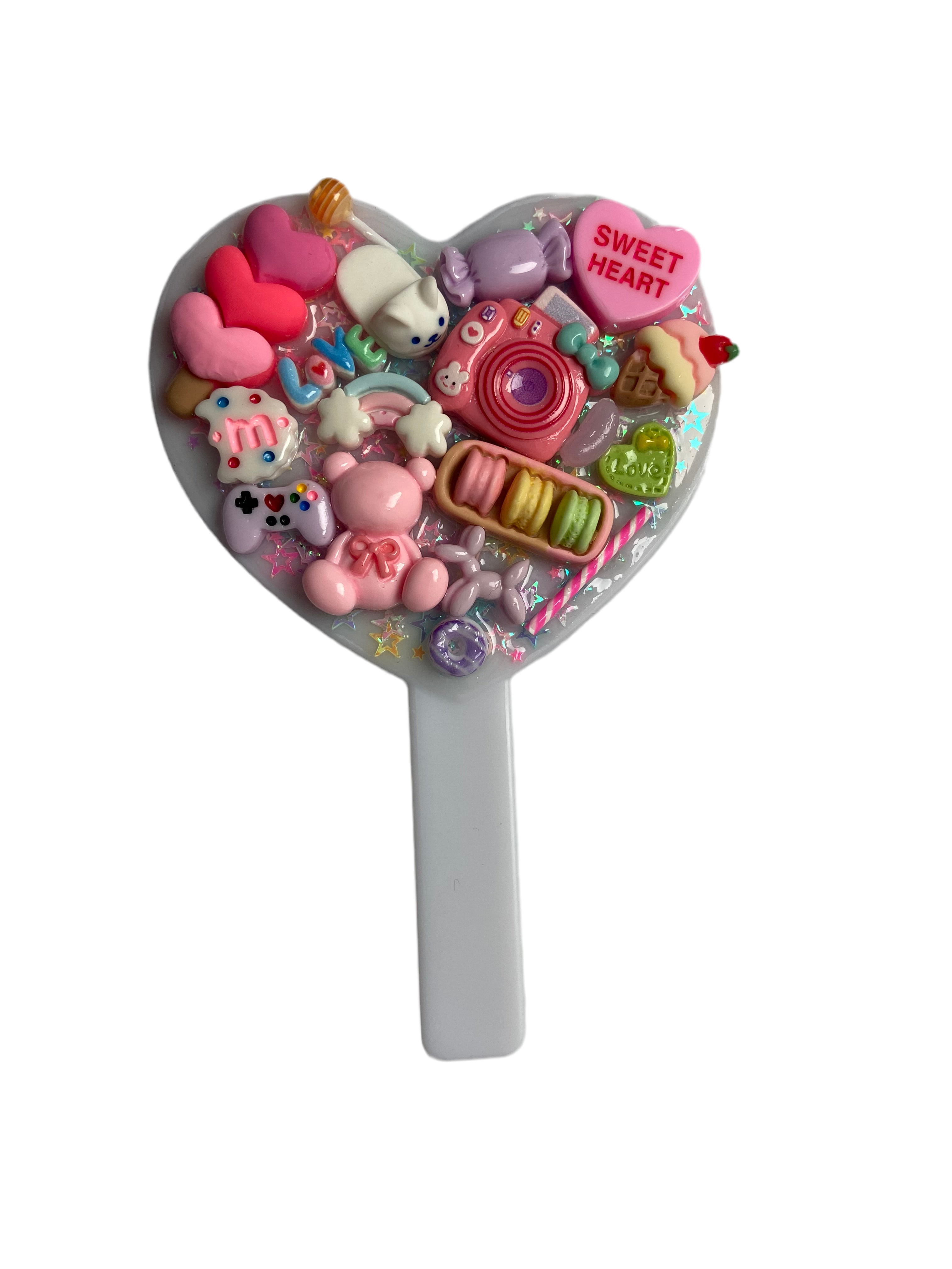 Small Handmade Resin Charm Hand Mirror