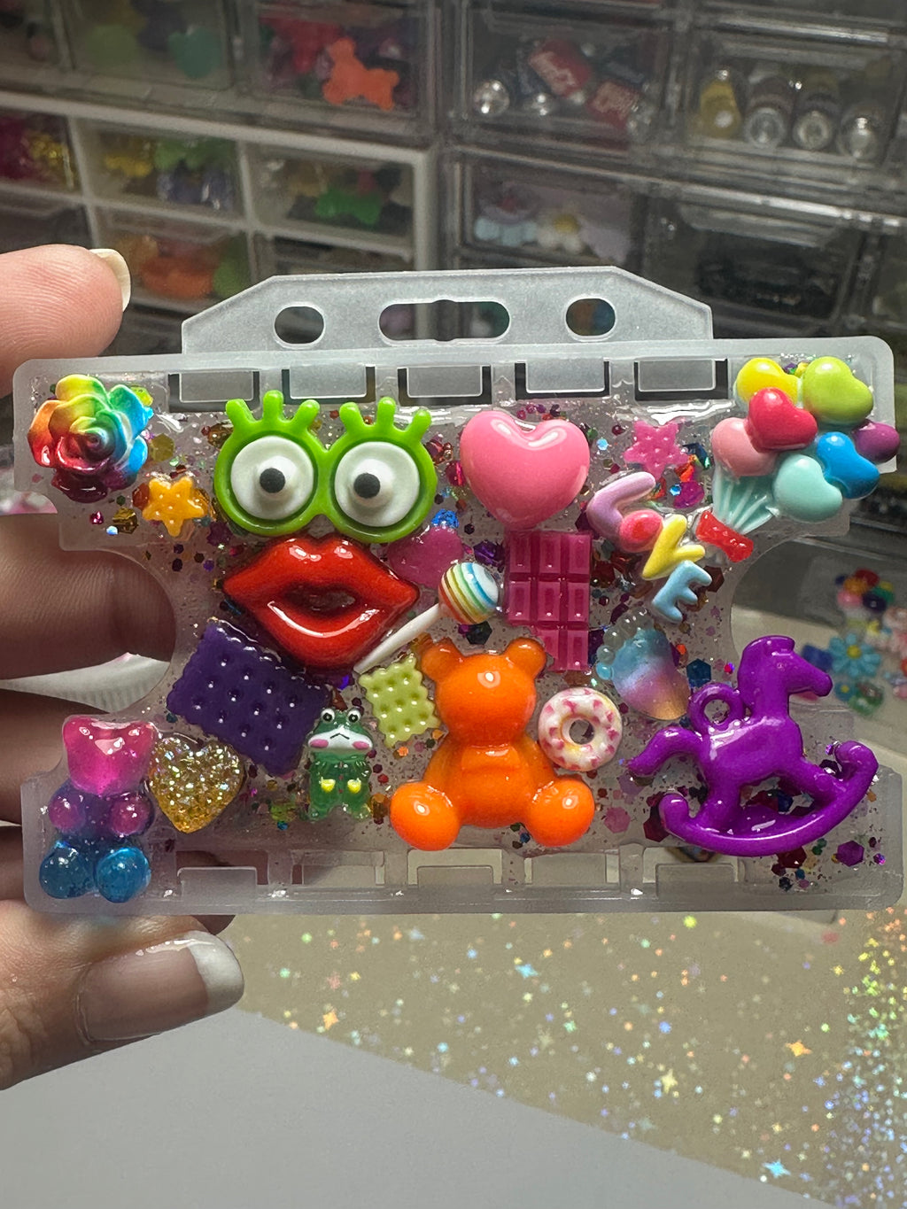 Handmade Resin Charm Lanyard Card Holder