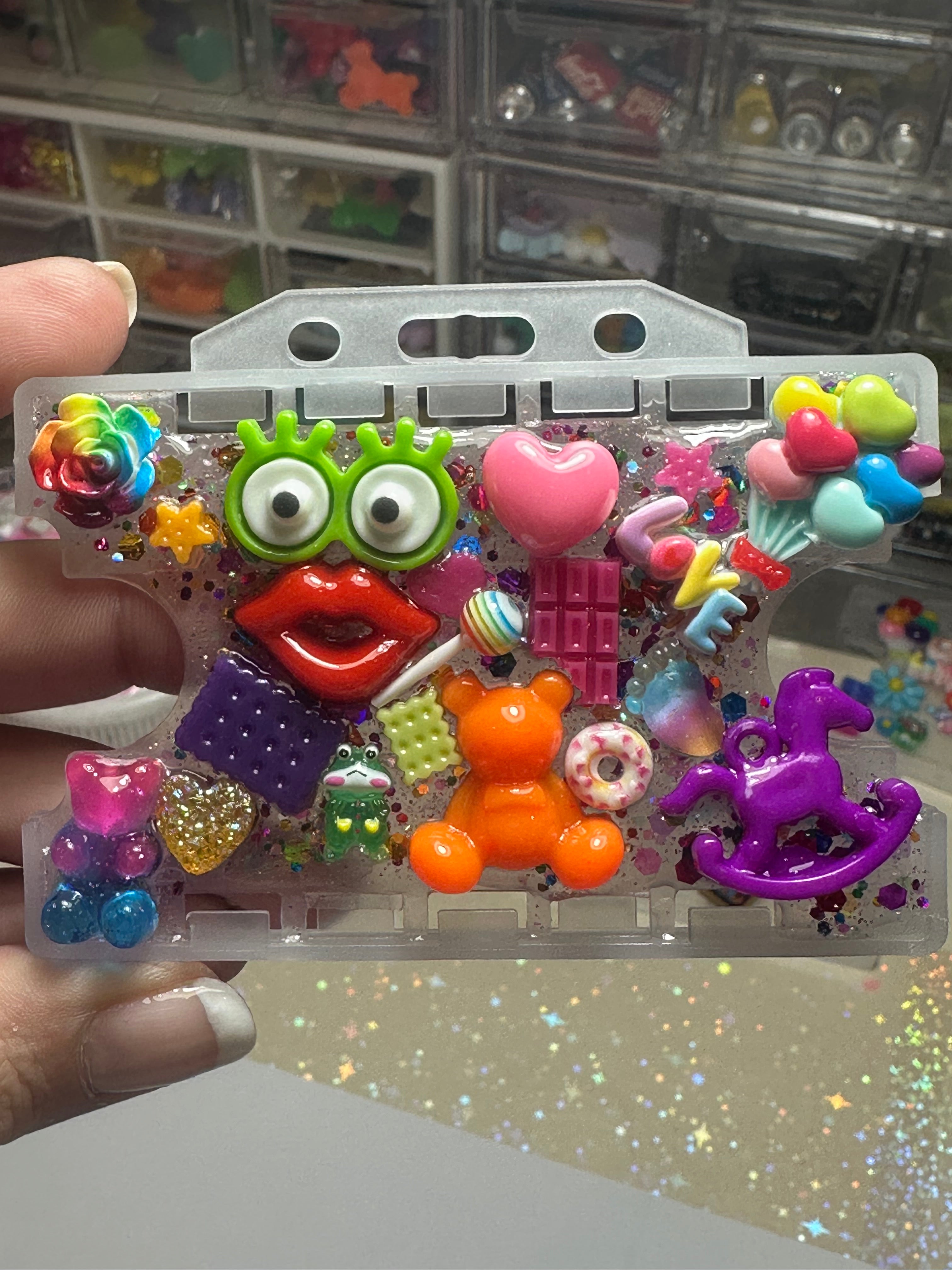 Handmade Resin Charm Lanyard Card Holder