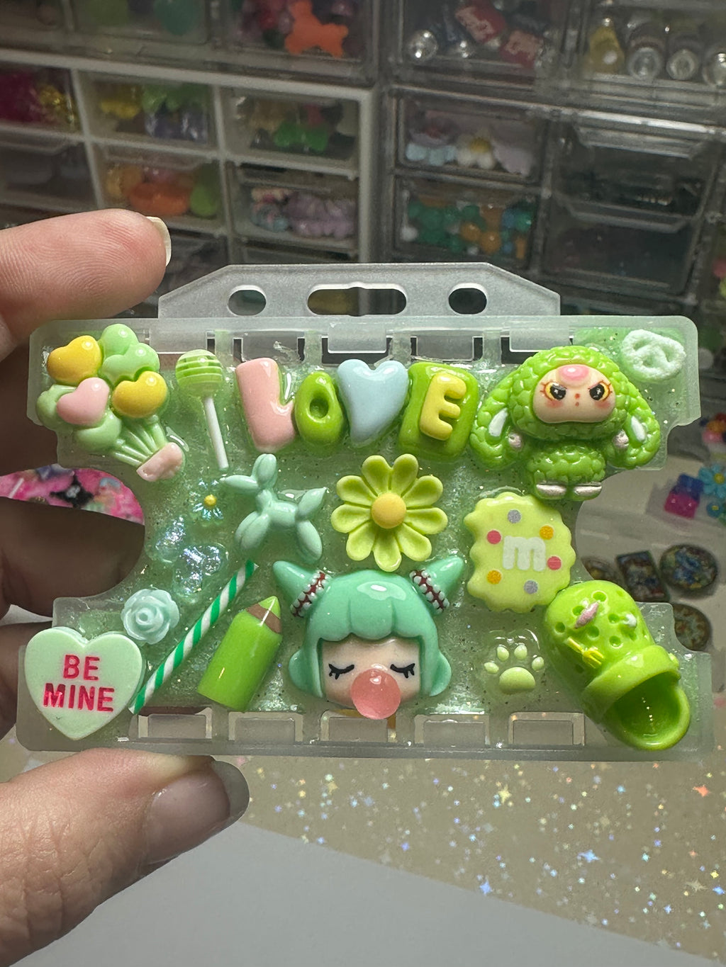 Handmade Resin Charm Lanyard Card Holder