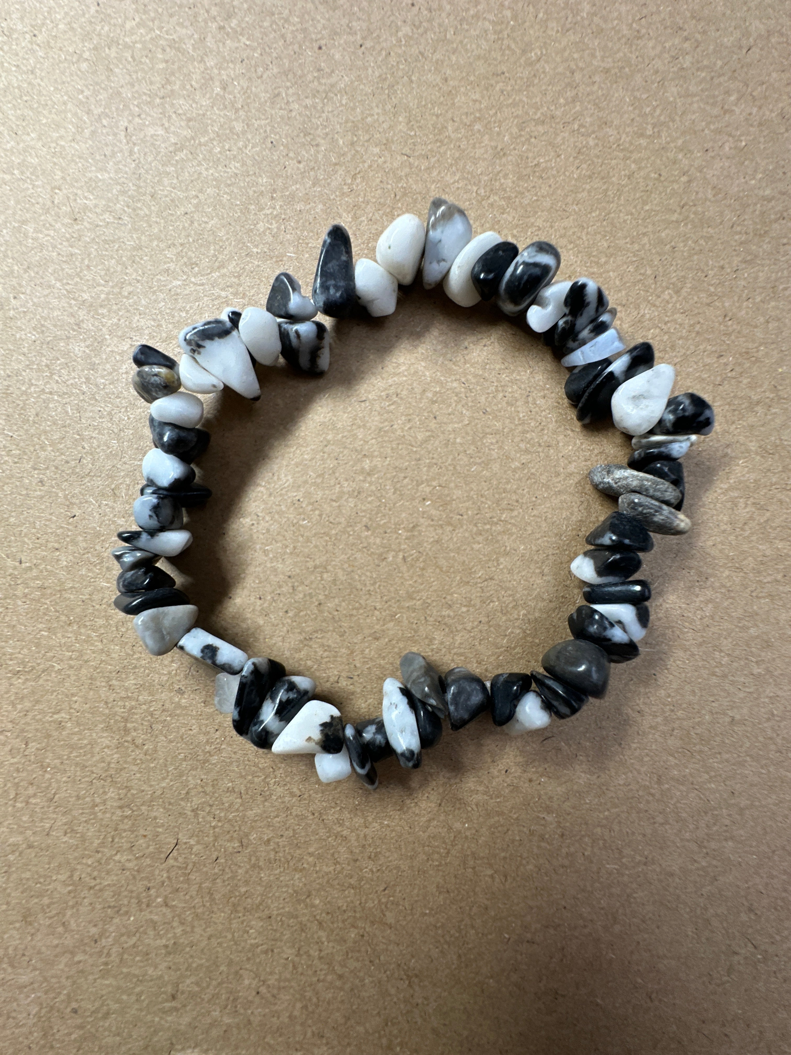 Zebra Jasper Chip Bracelet