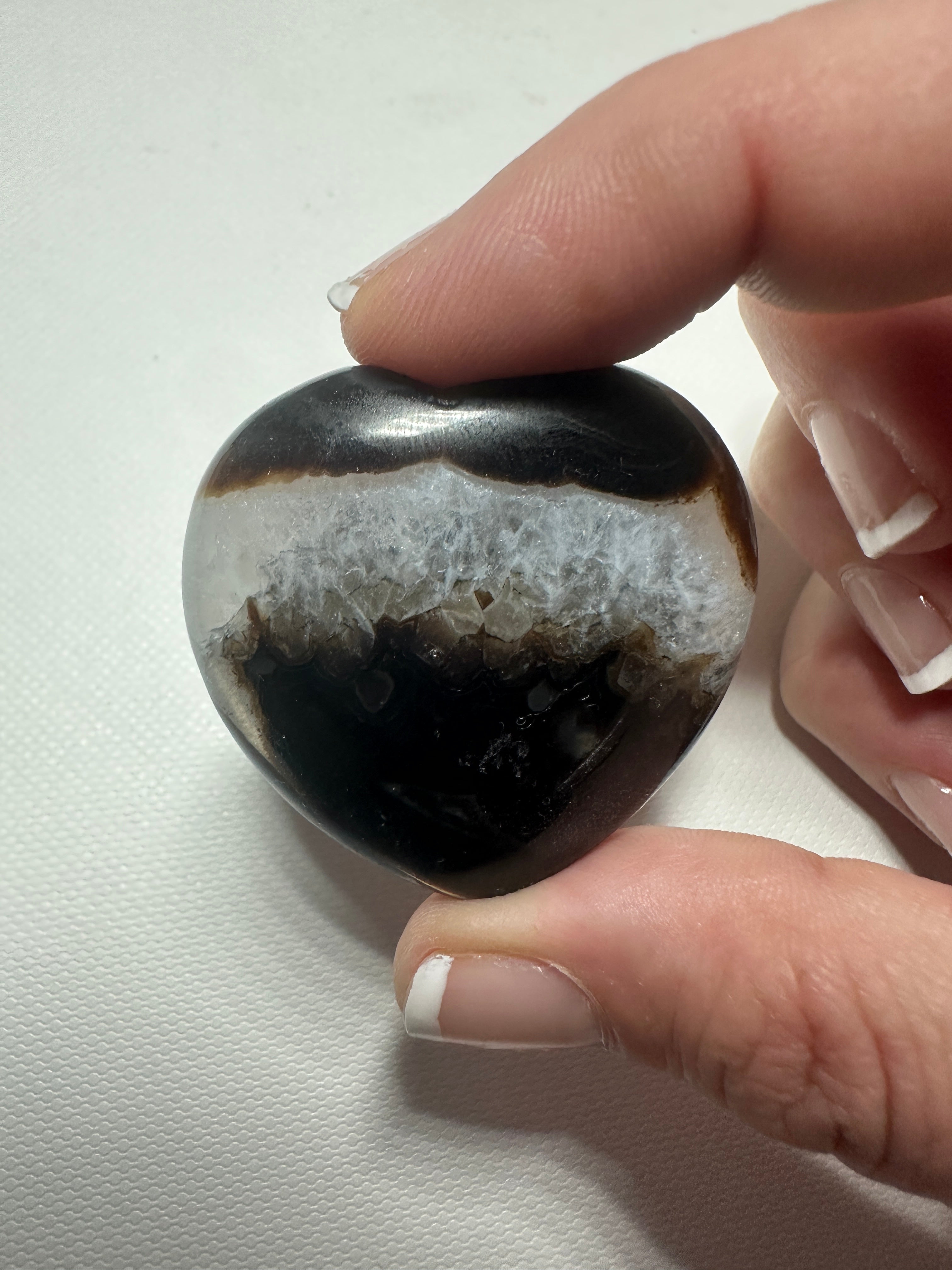 Black Agate Heart 1