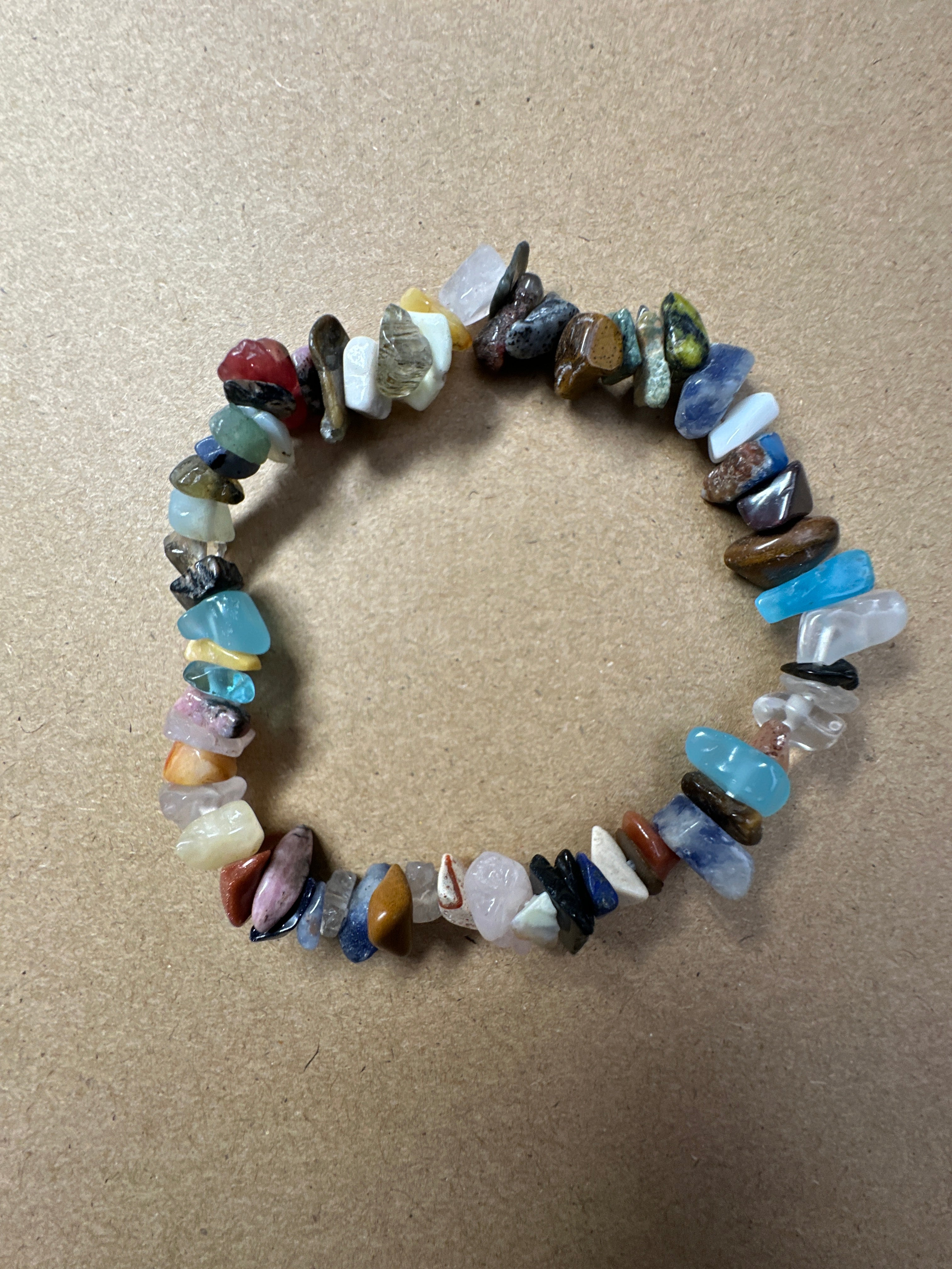 Mixed Crystals Chip Bracelet