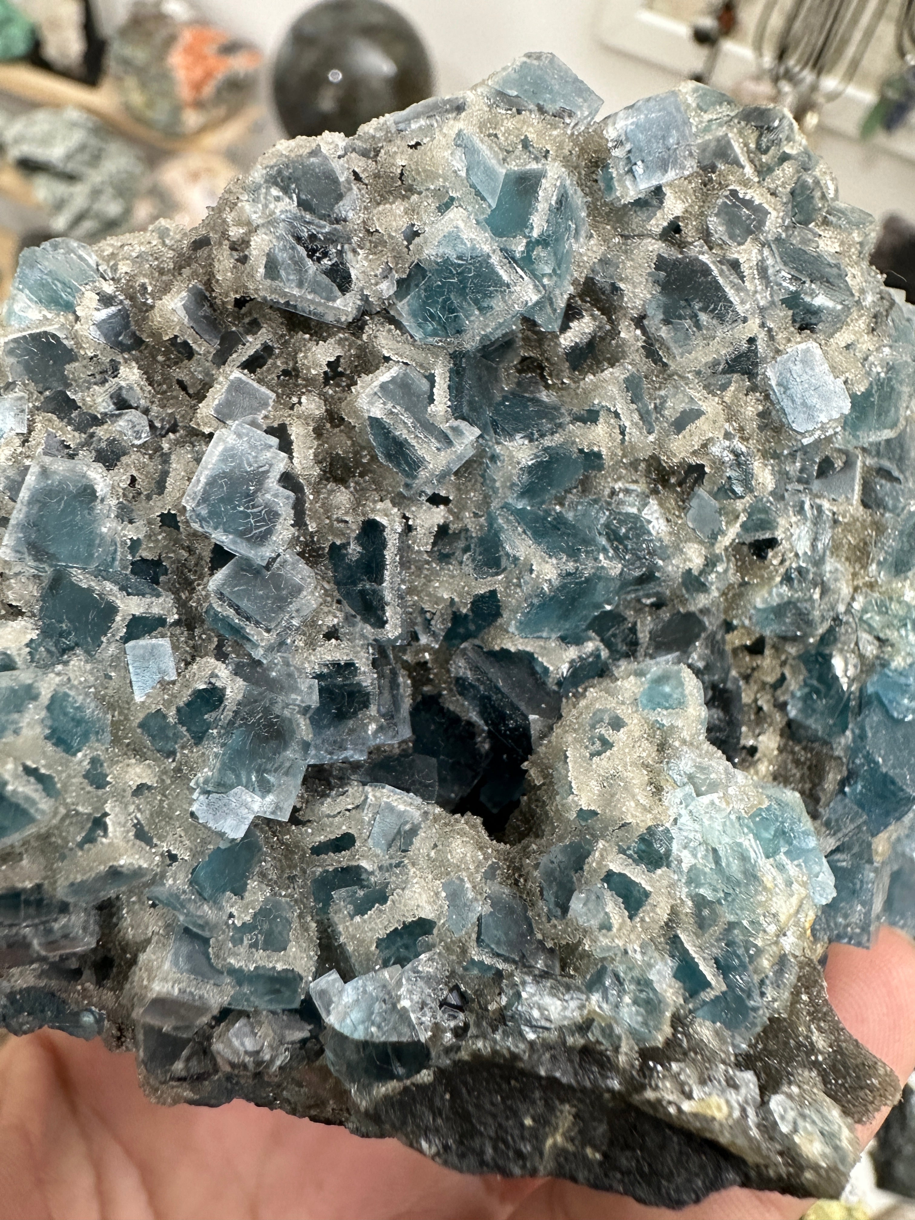 Cubic Sugar Fluorite Specimen