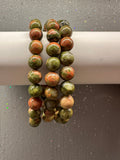 Unakite Beaded Bracelet