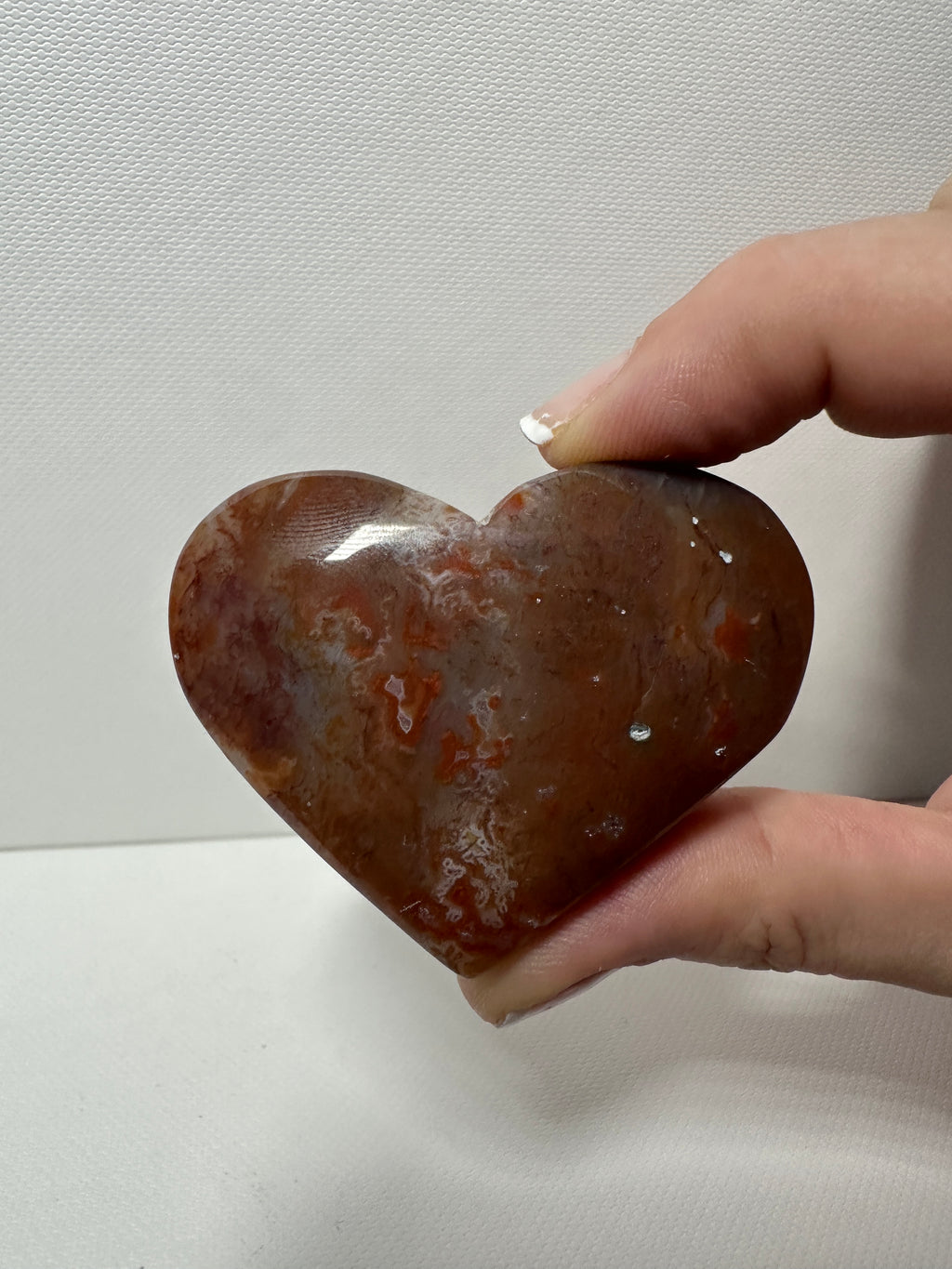 Red Moss Agate Heart 2