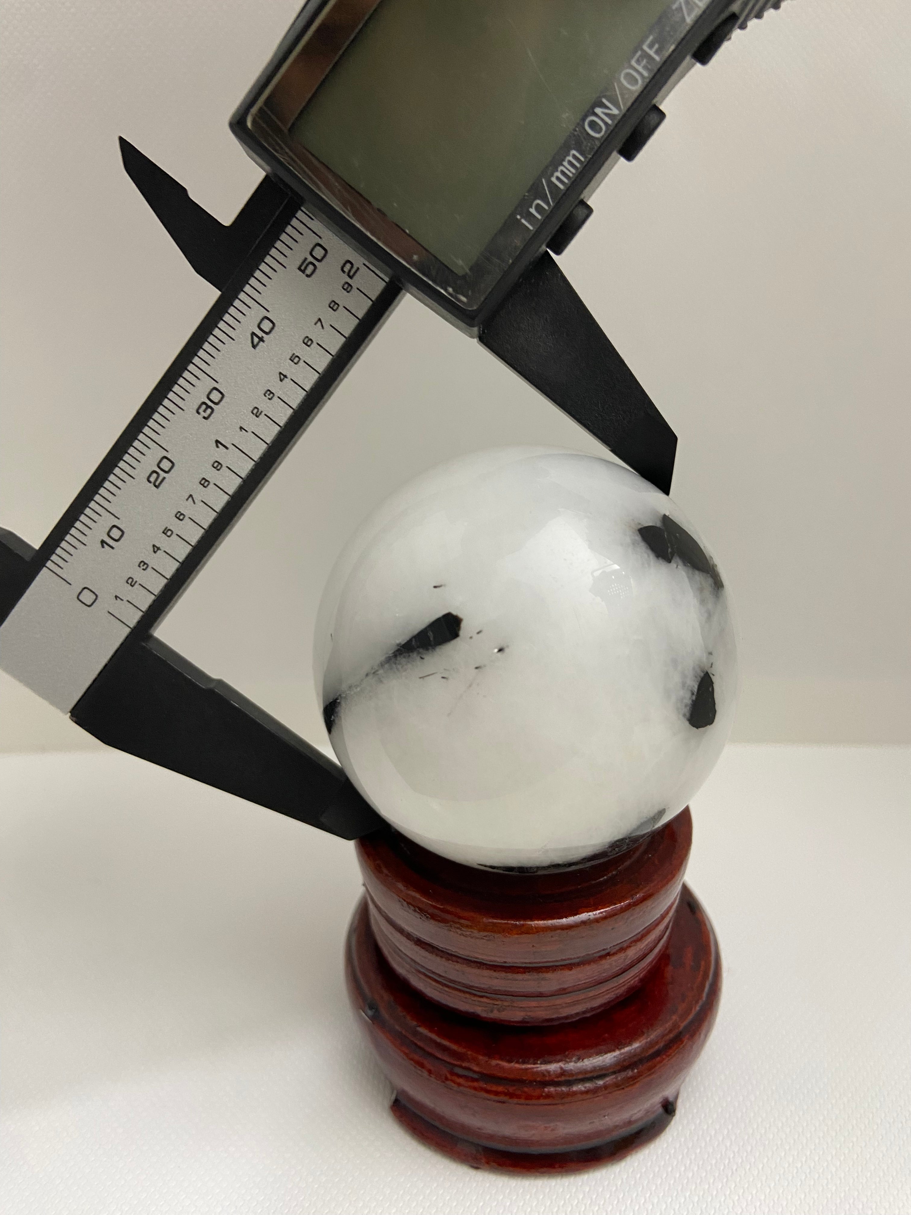 Black Tourmaline in Quartz Sphere