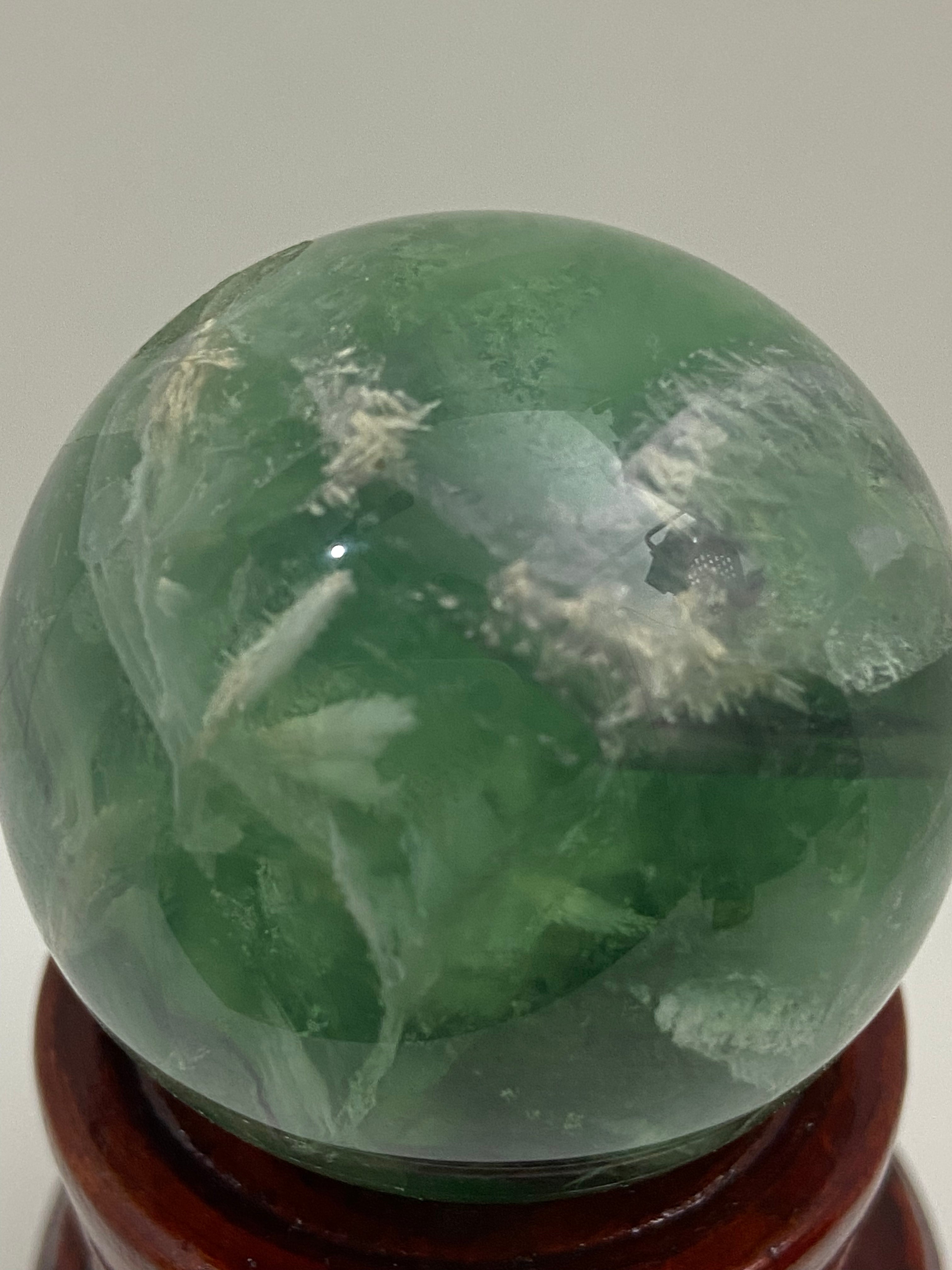 Green Fluorite Sphere