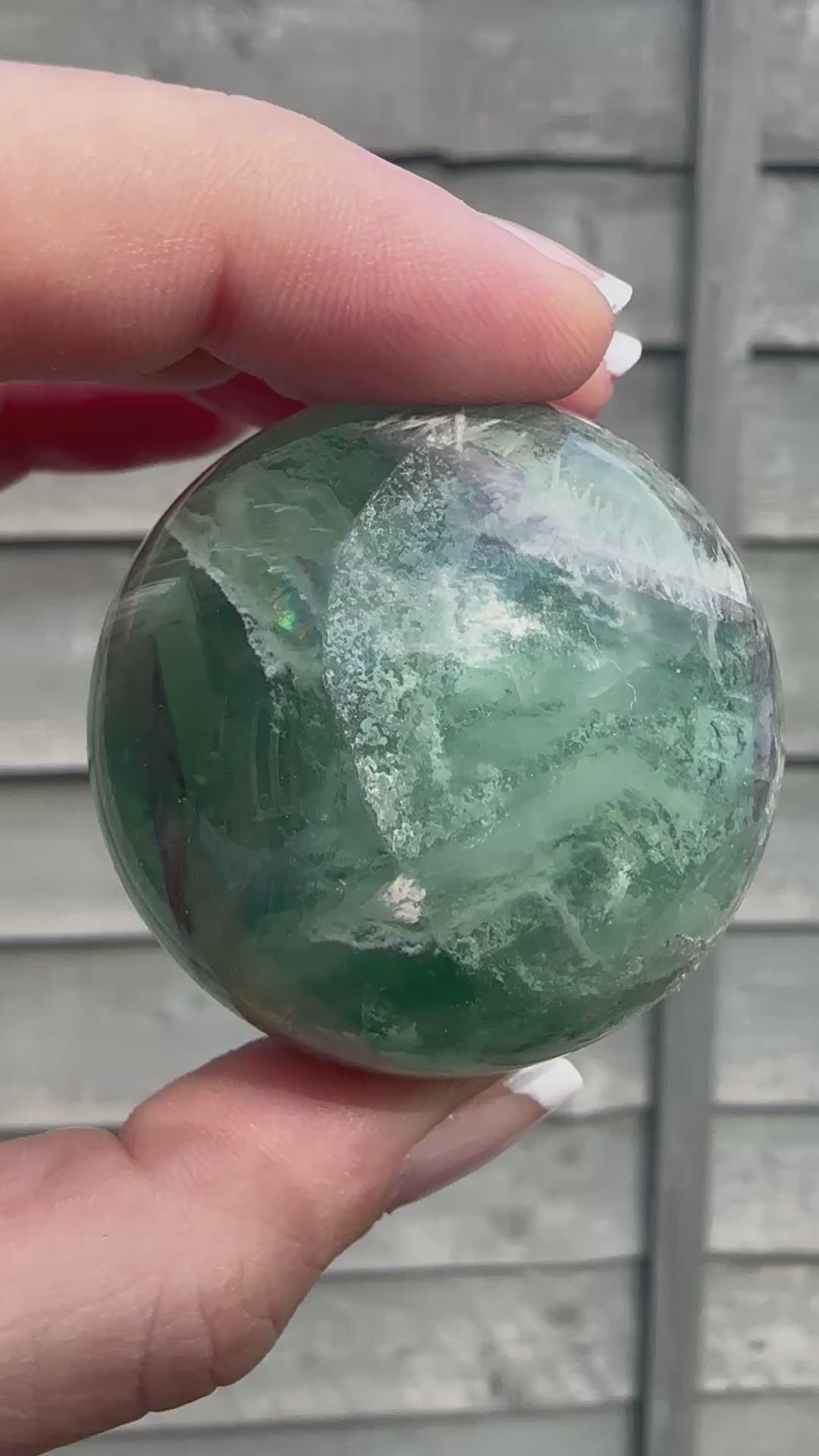 Green Fluorite Sphere