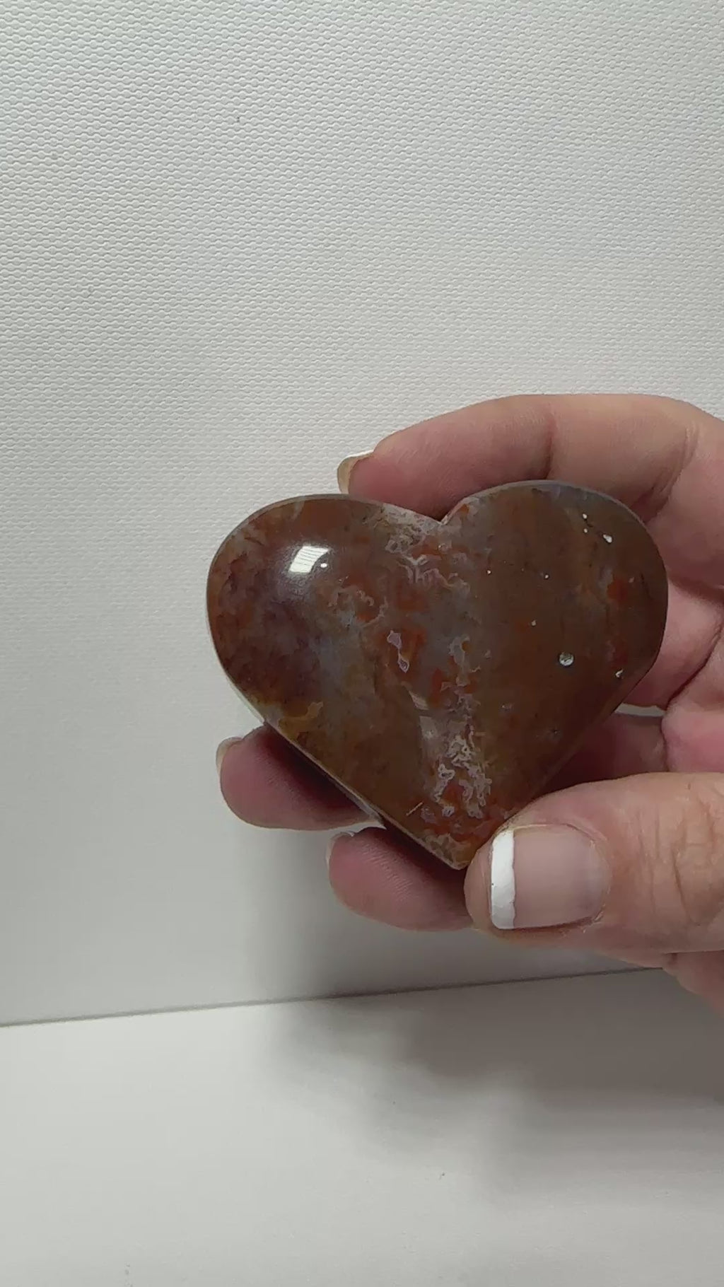 Red Moss Agate Heart 2