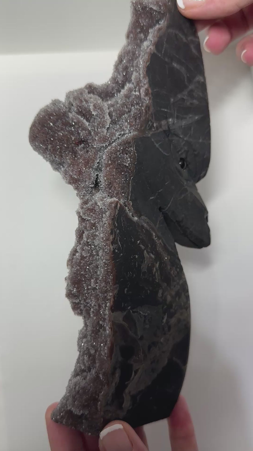 Sphalerite with Garnet Large Carving