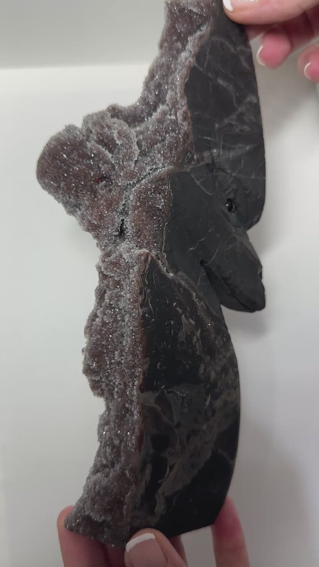 Sphalerite with Garnet Large Carving