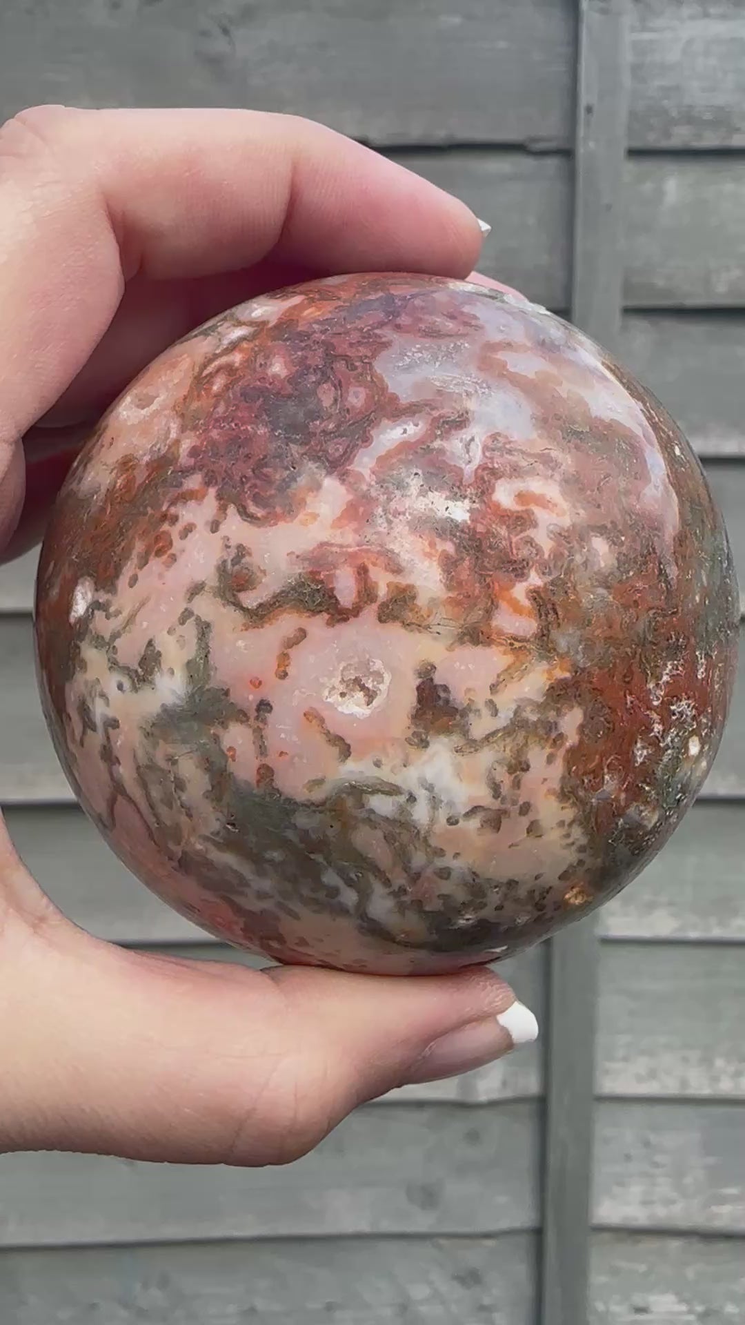 Red Moss Agate Sphere