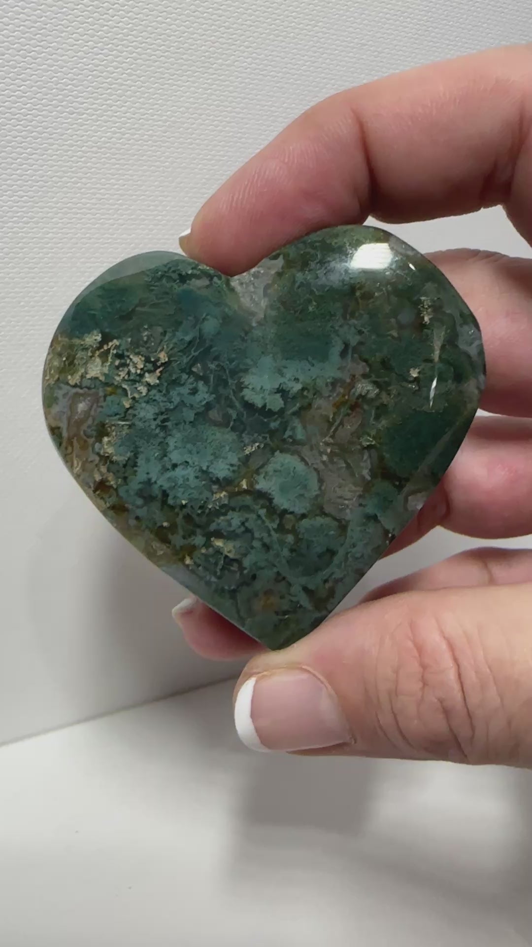 Moss Agate Heart
