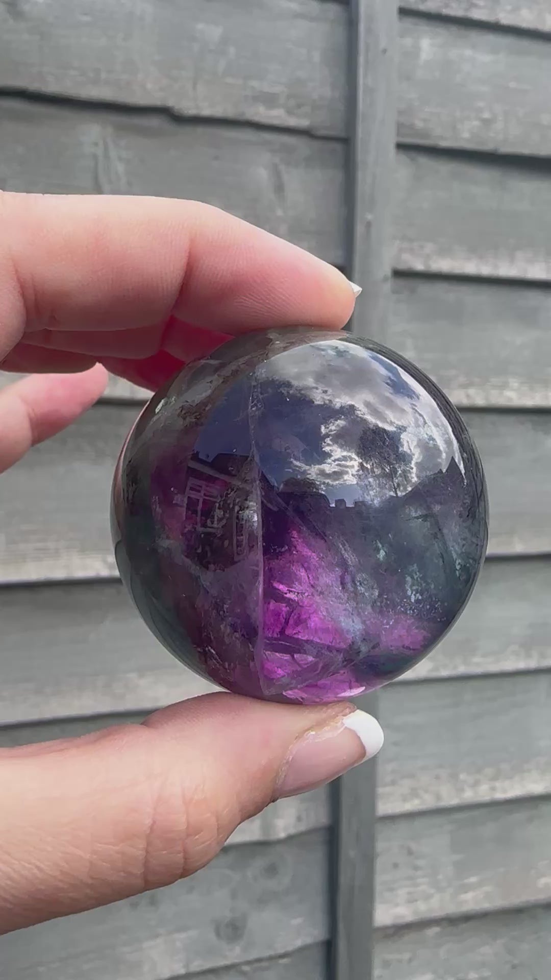 Rainbow Fluorite Sphere